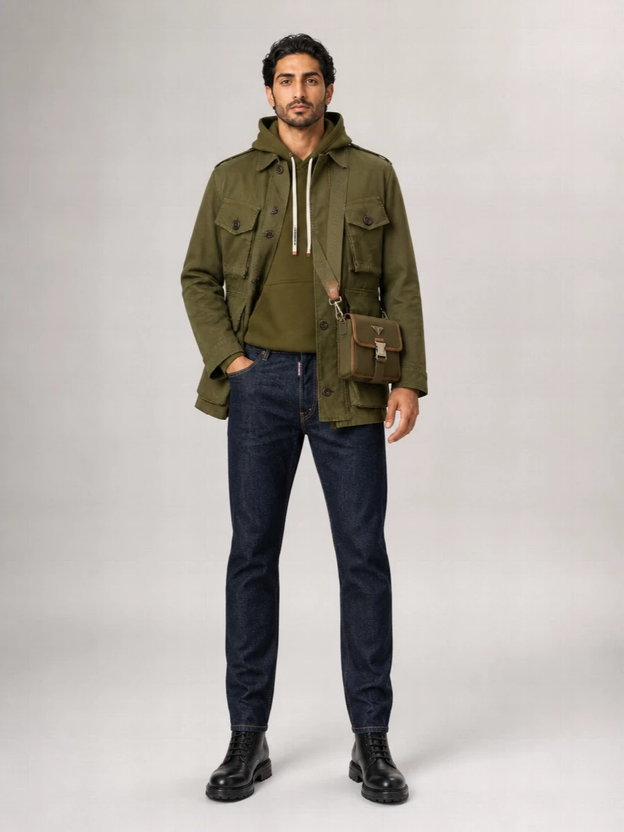 Dsquared2 Cotton Military Jacket