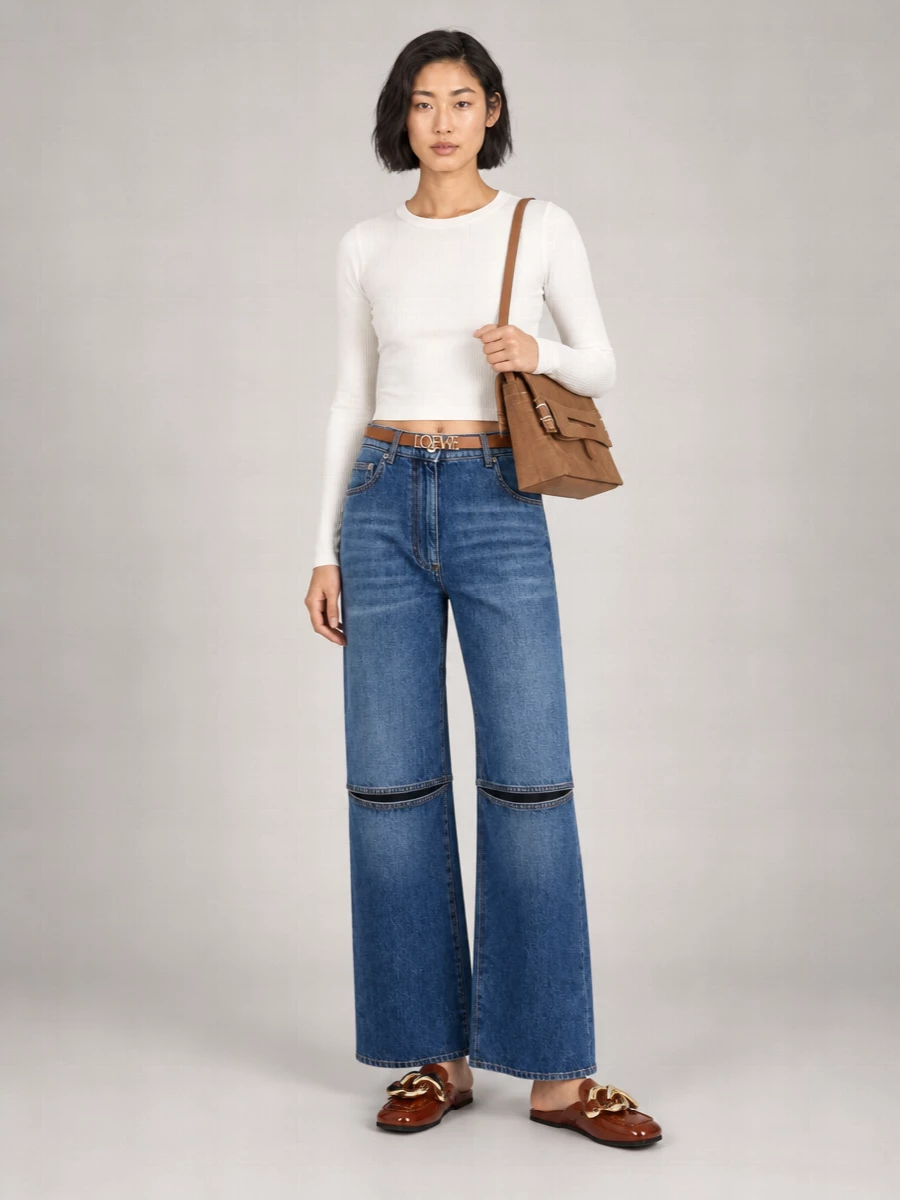 Jw Anderson Cutout Bootcut Jeans