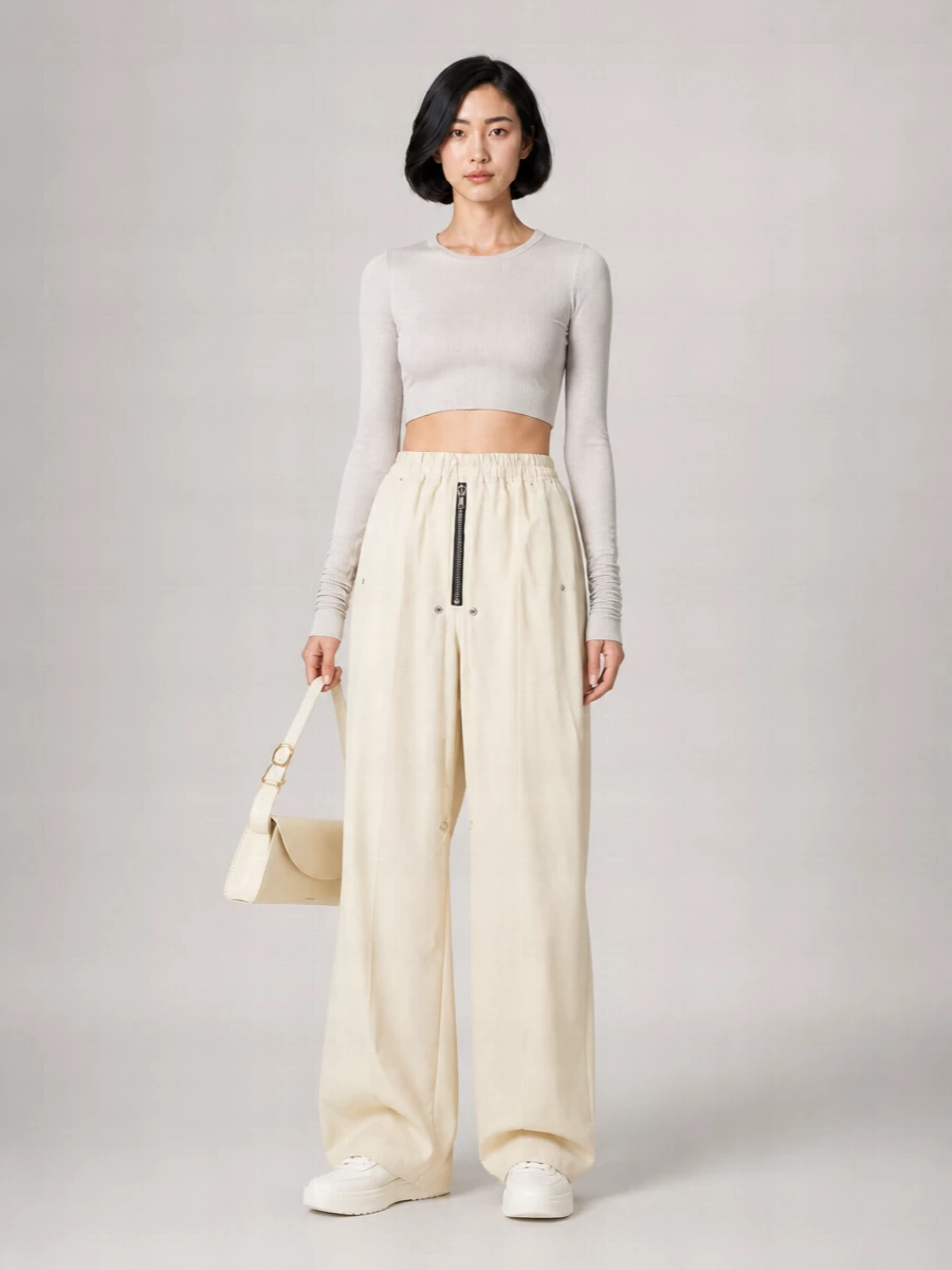 Rick Owens Leather Low-Top Sneakers