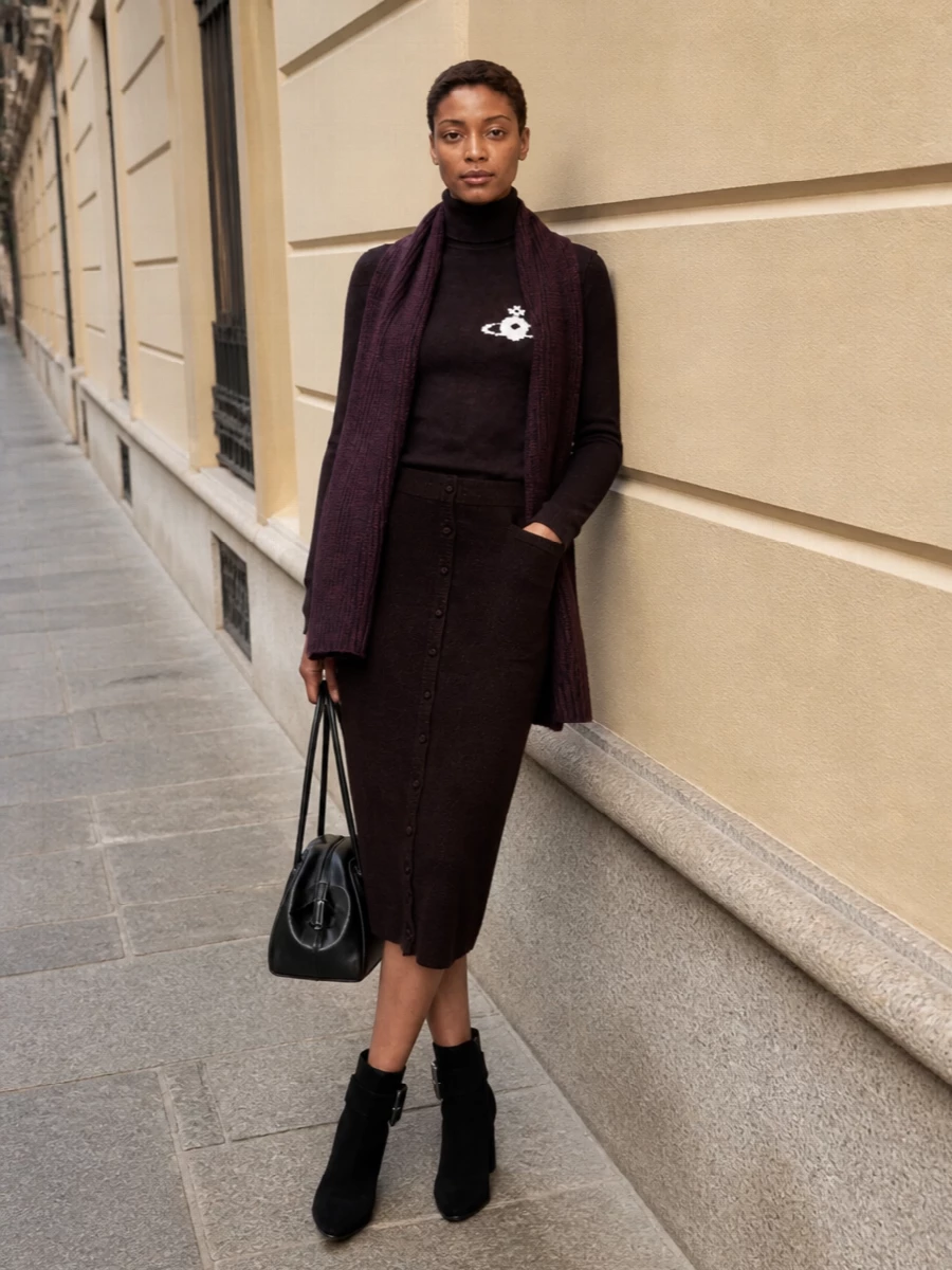 Vivienne westwood knit midi skirt ankle boots