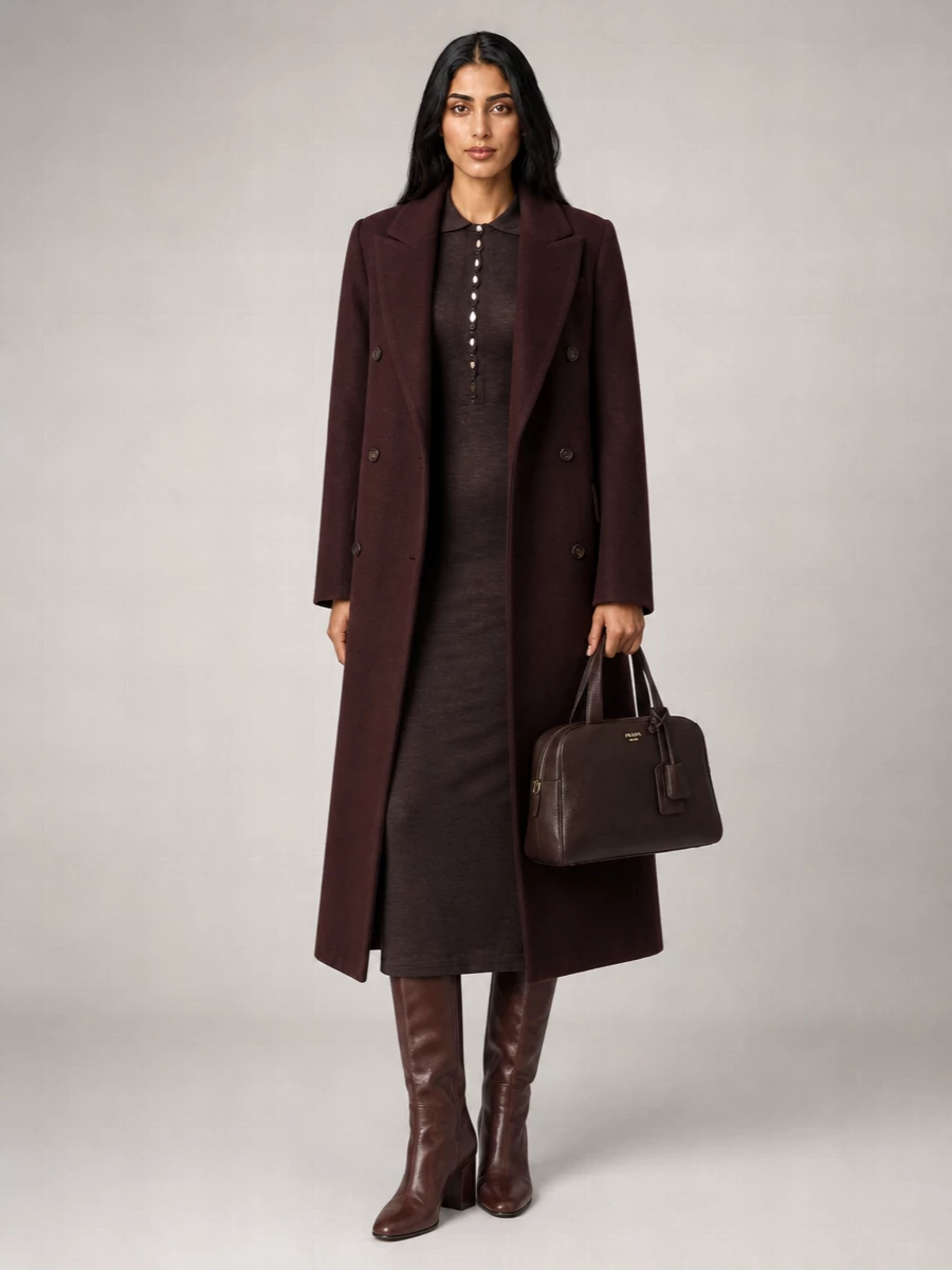 Brunello Cucinelli Cashmere Double-Breasted Long Coat