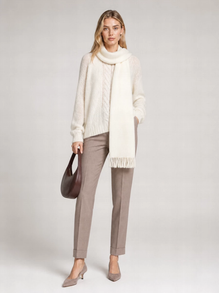 Parosh Off-Shoulder Crochet Knit Jumper
