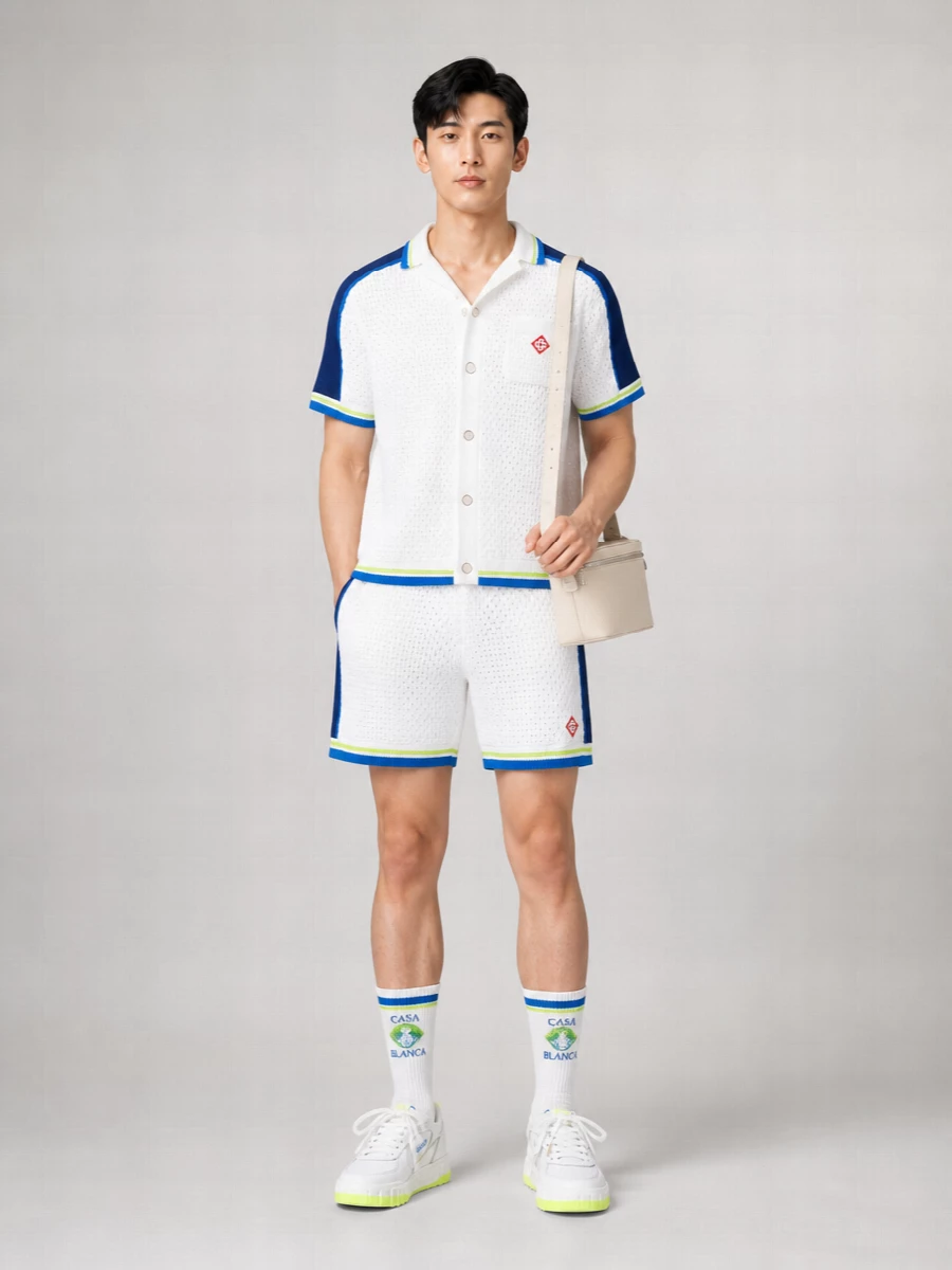 Casablanca Crochet Swim Shorts