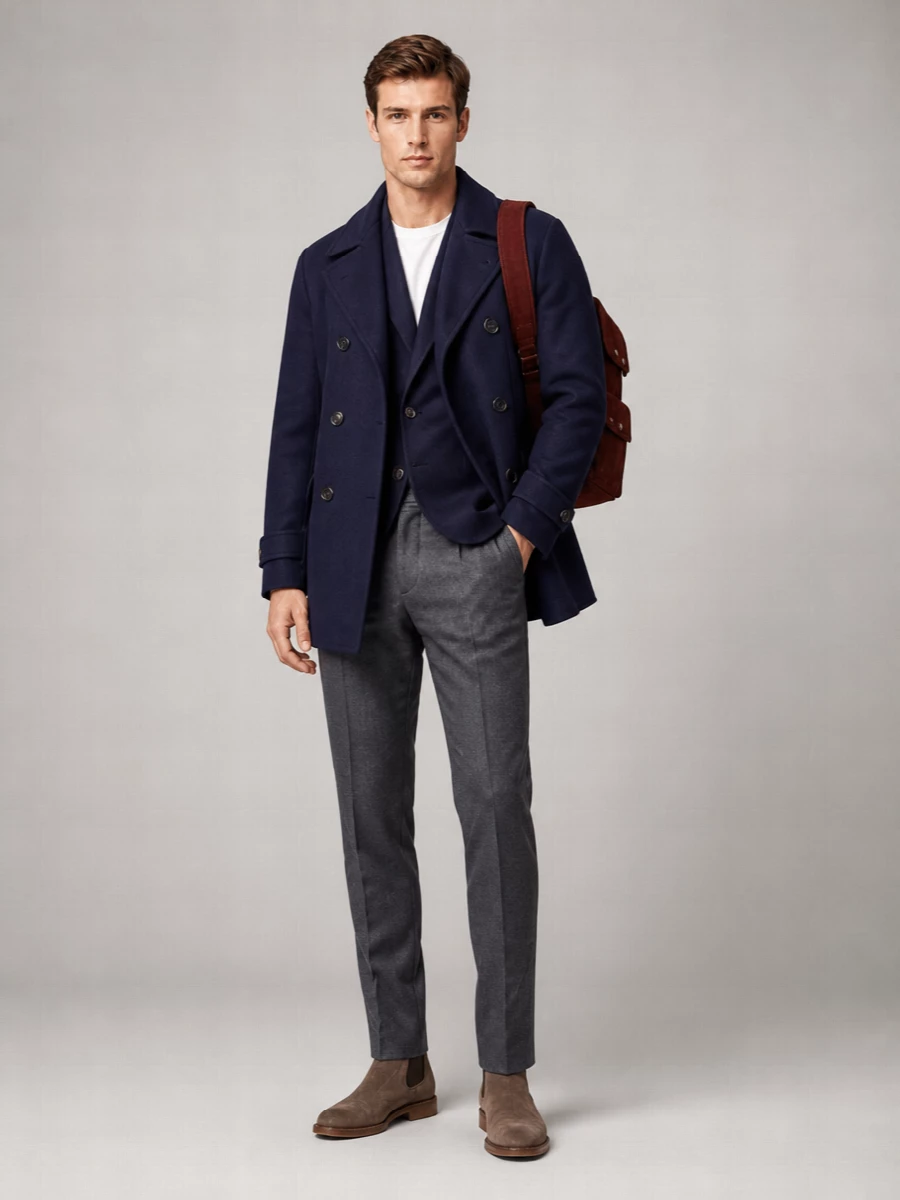 Brunello Cucinelli Merino Wool Double-Breasted Coat