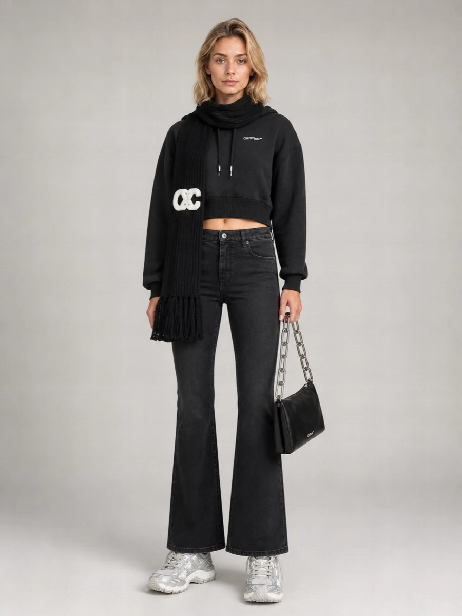 Off-White Jackhammer Leather Shoulder Bag
