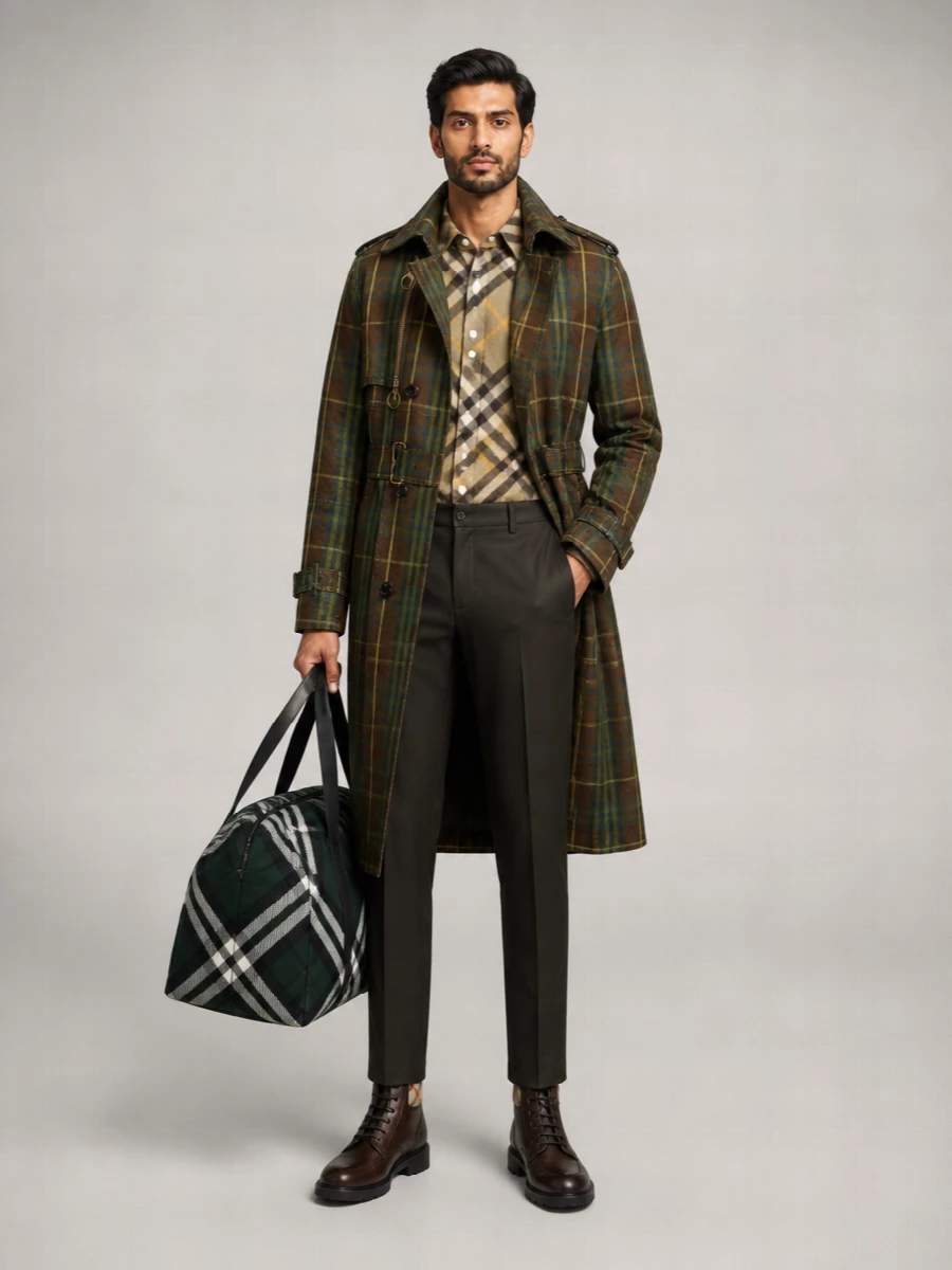 Burberry Cotton Double-Breasted Trench Coat