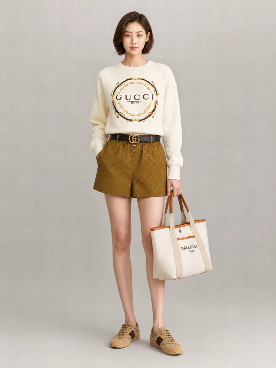 Gucci Leather Low-Top Sneakers