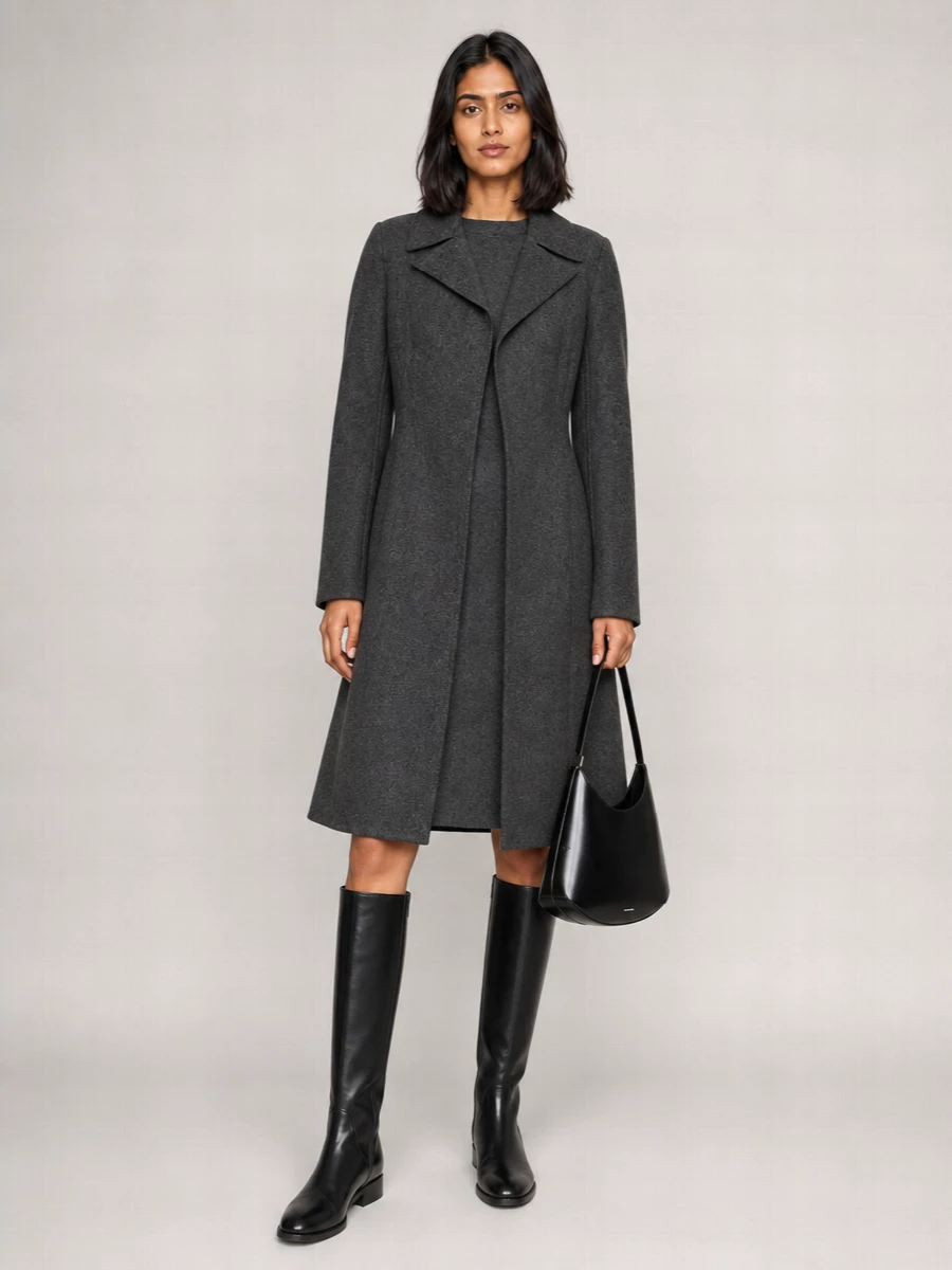 Jil Sander Virgin Wool Single Breasted Coat