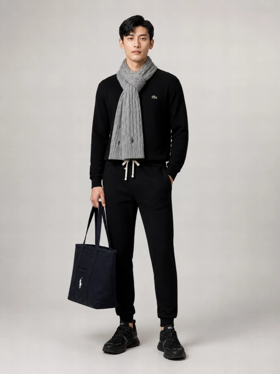 Lacoste Merino Wool Crew Neck Jumper