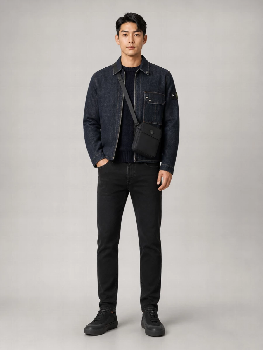 Stone Island Denim Overshirt Jacket