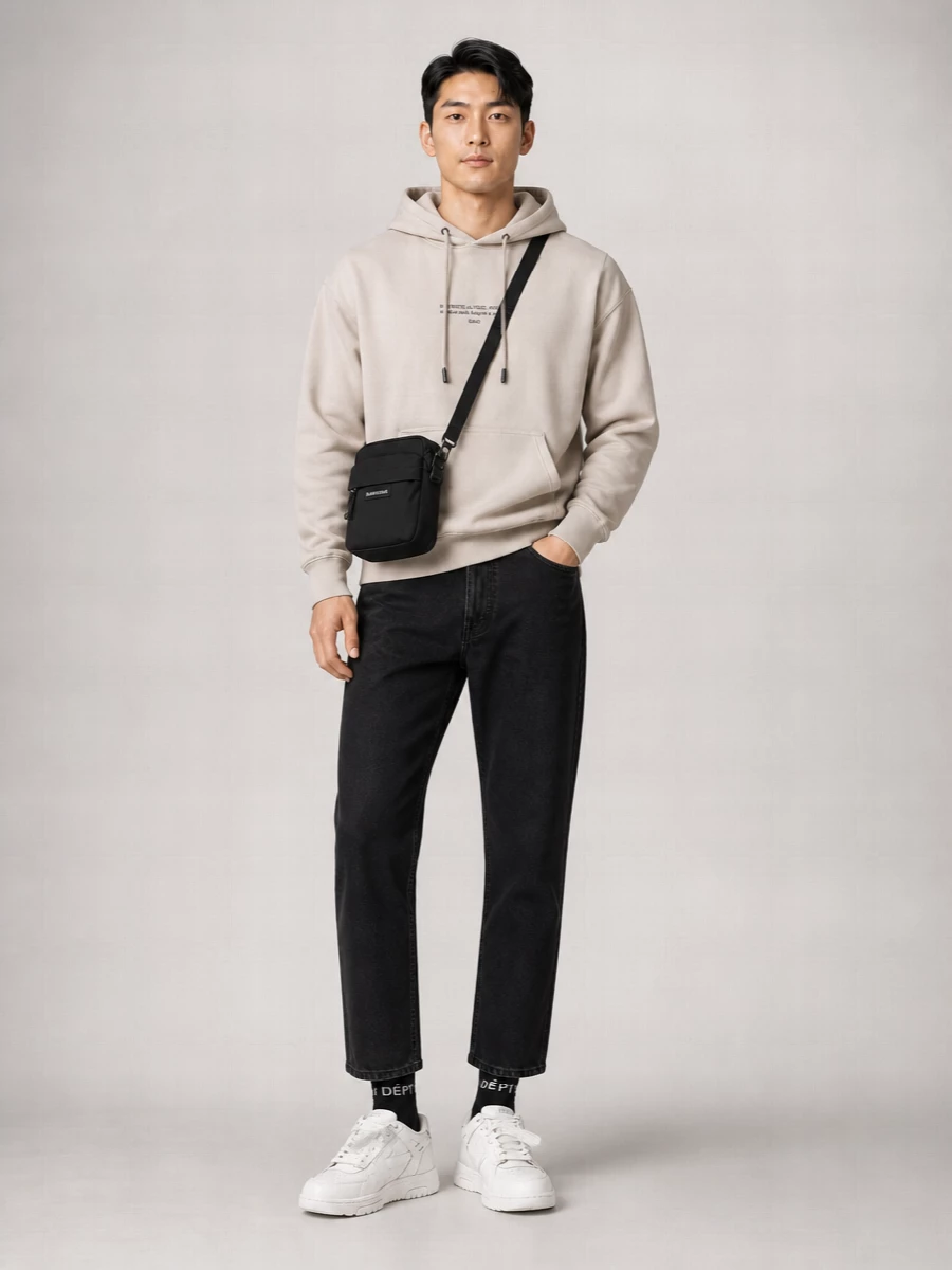 Off-White Cotton Logo Print Hoodie