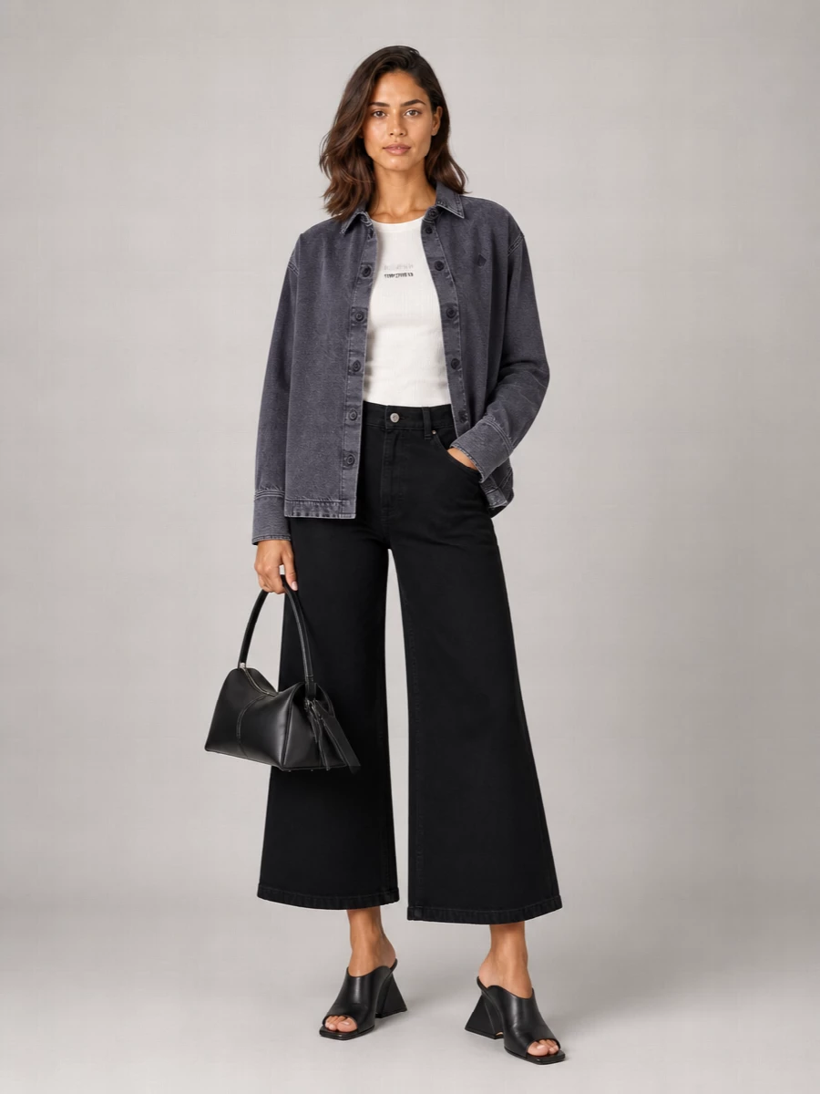 The Attico Denim Bomber Jacket