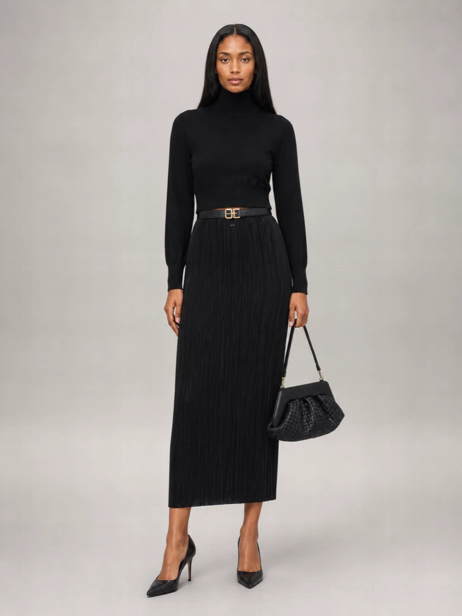 Calvin Klein Pleated Midi Skirt