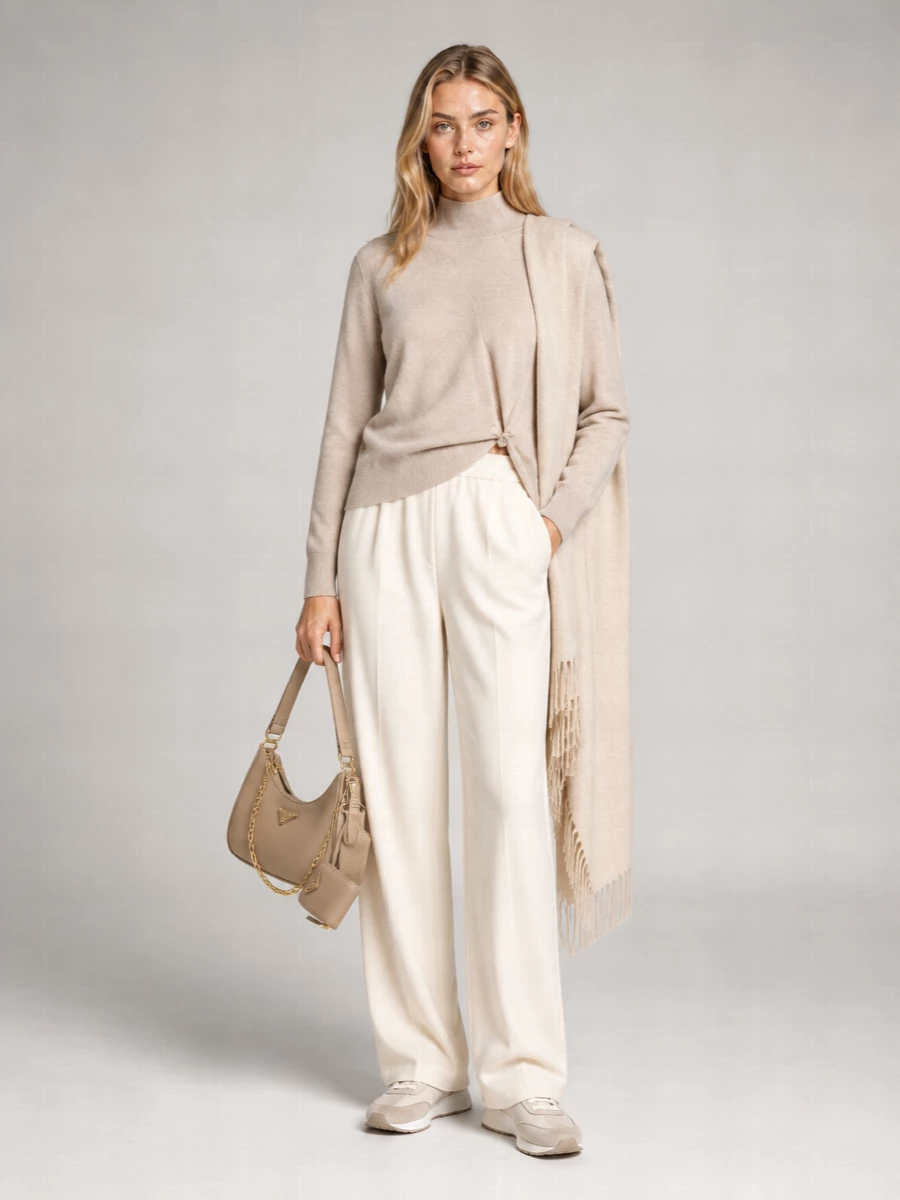 Fabiana Filippi Wool Panelled Low-Top Sneakers
