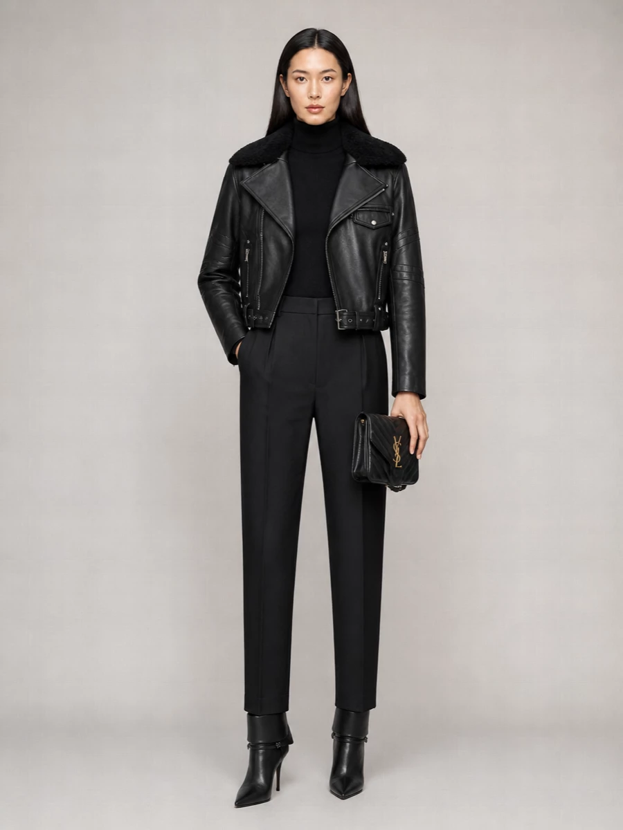 Saint Laurent Leather Biker Jacket