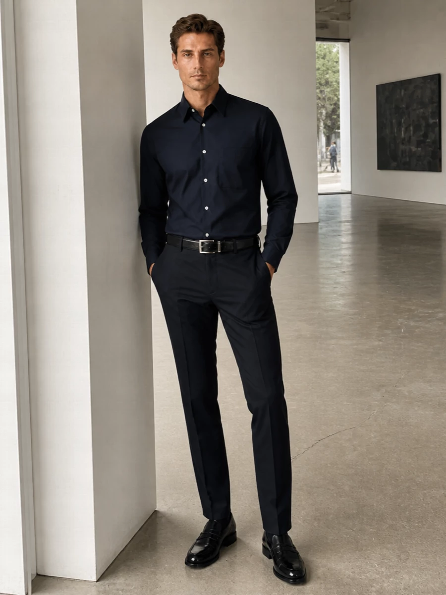 Marni navy tailored outfit prada briefcase