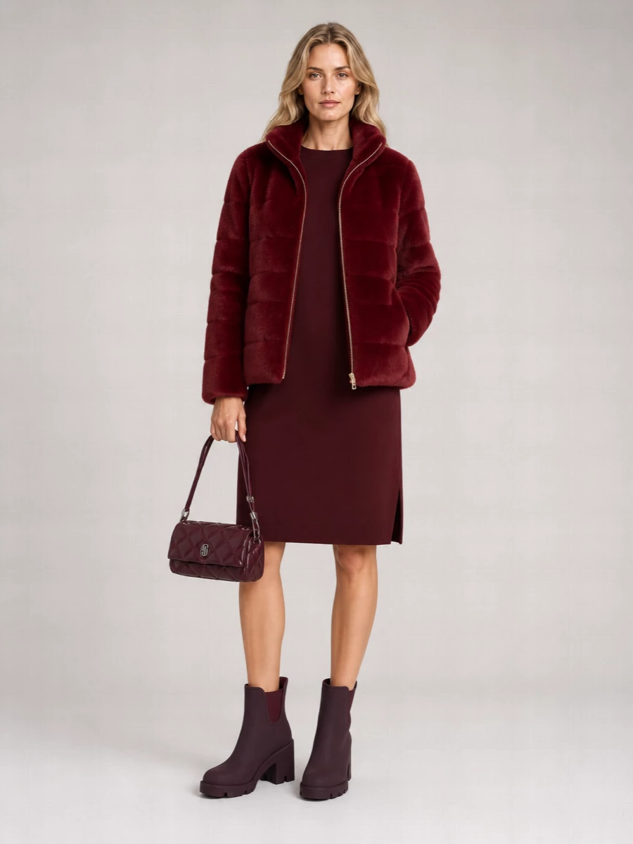 Herno Faux Fur Down Puffer Jacket