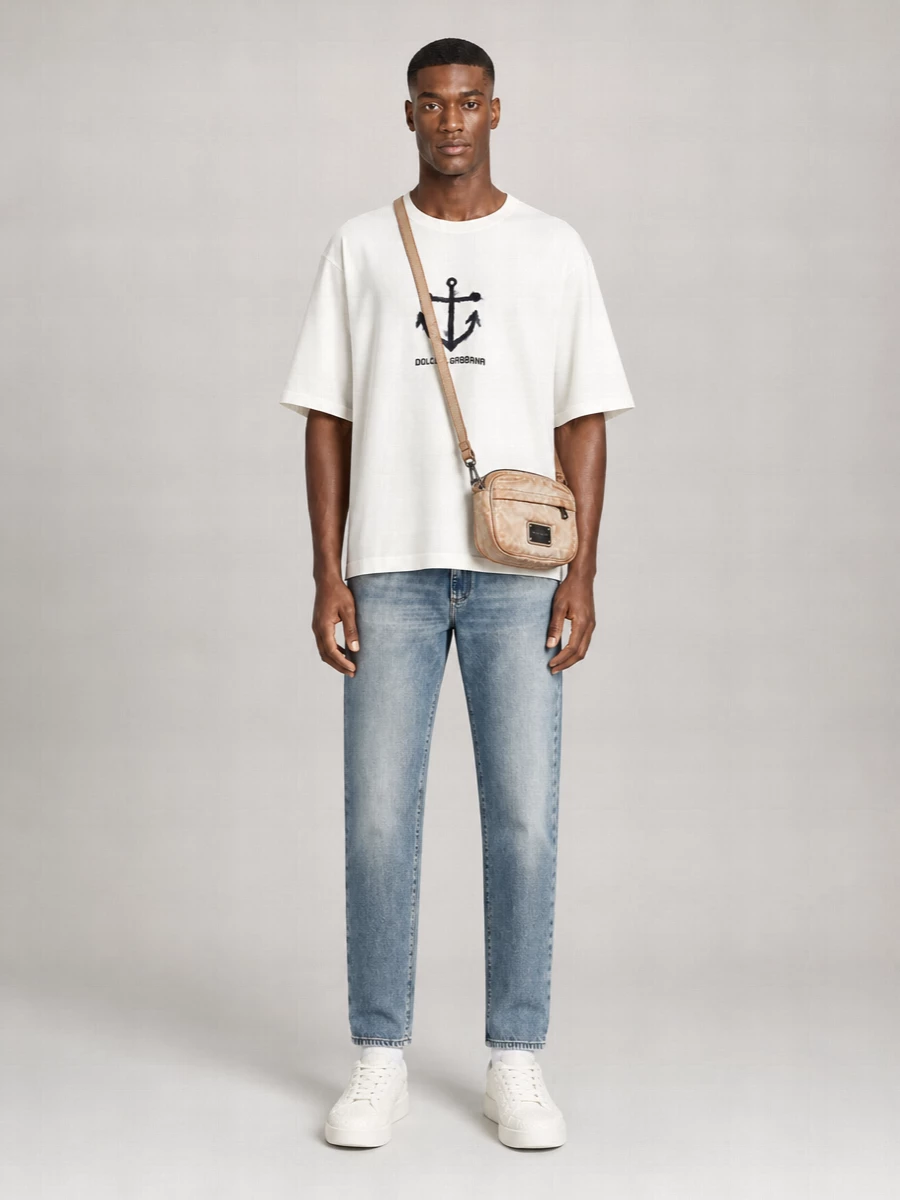 Dolce&Gabbana Faux Shearling Low-Top Sneakers