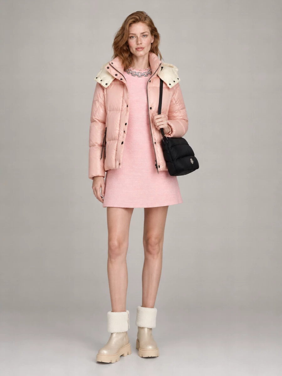 Moncler down cropped puffer jacket