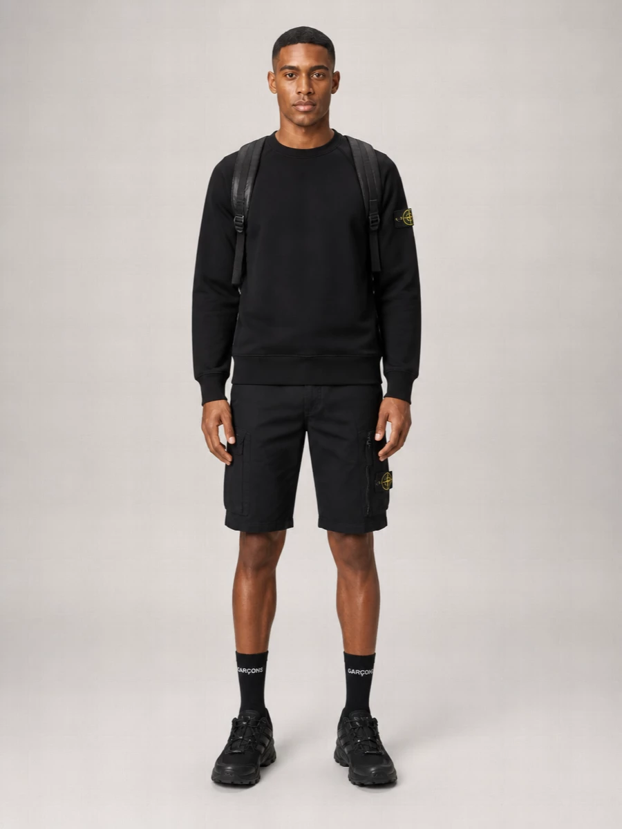 Stone Island Cotton Relaxed-Fit Straight-Leg Cargo Trousers