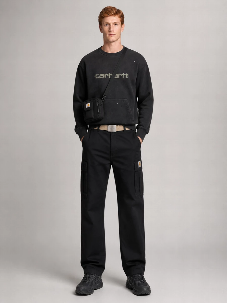 Carhartt Wip Organic Cotton Straight-Leg Cargo Trousers