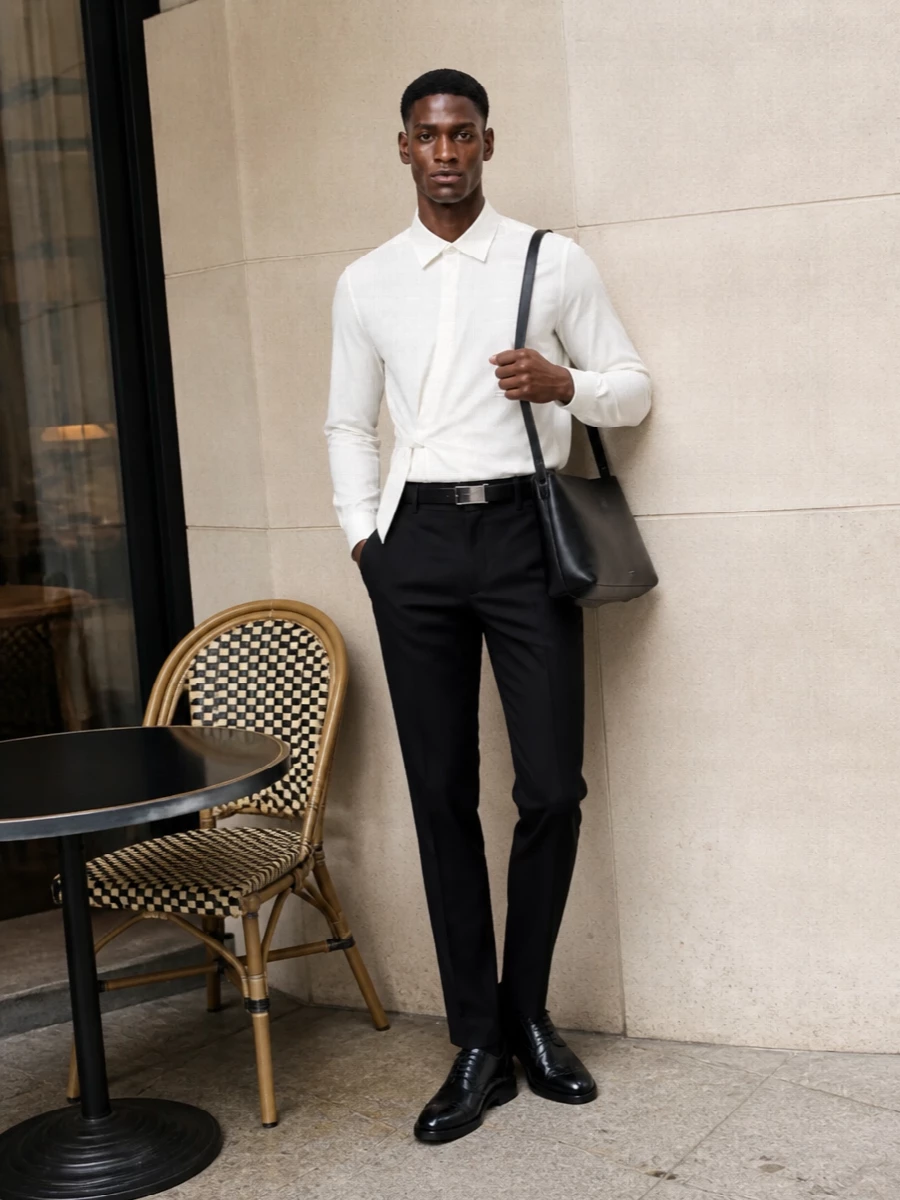Dsquared2 shirt black tailored trousers outfit