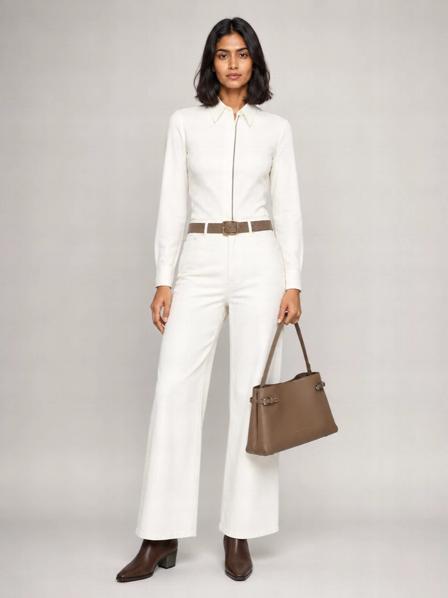Brunello Cucinelli High-Rise Wide-Leg Denim Jeans