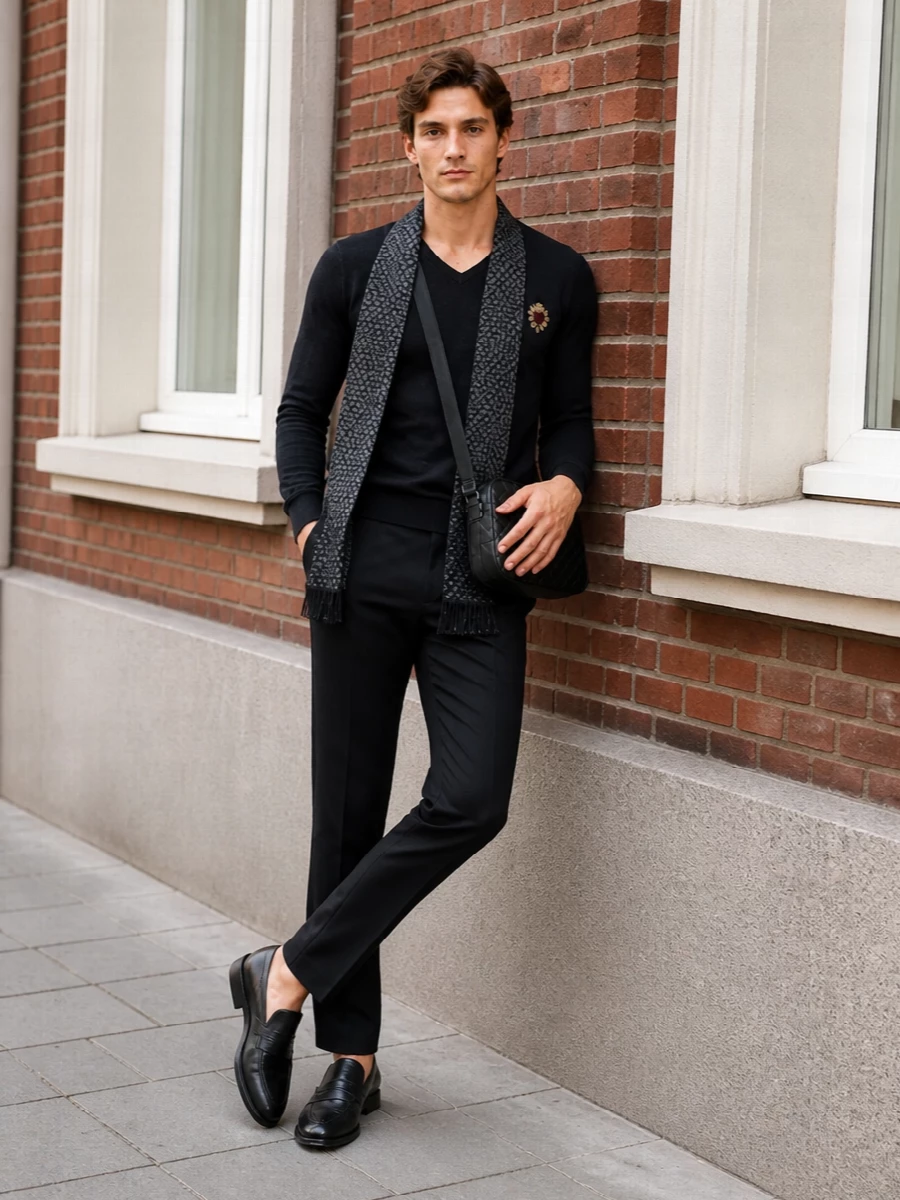 Dolce gabbana charcoal tee black suit trousers