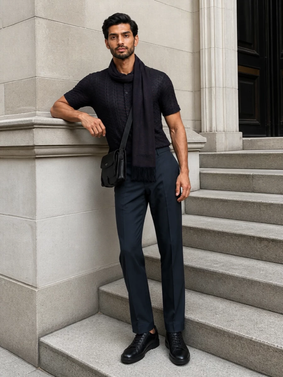 Missoni sheer shirt marni trousers black sneakers
