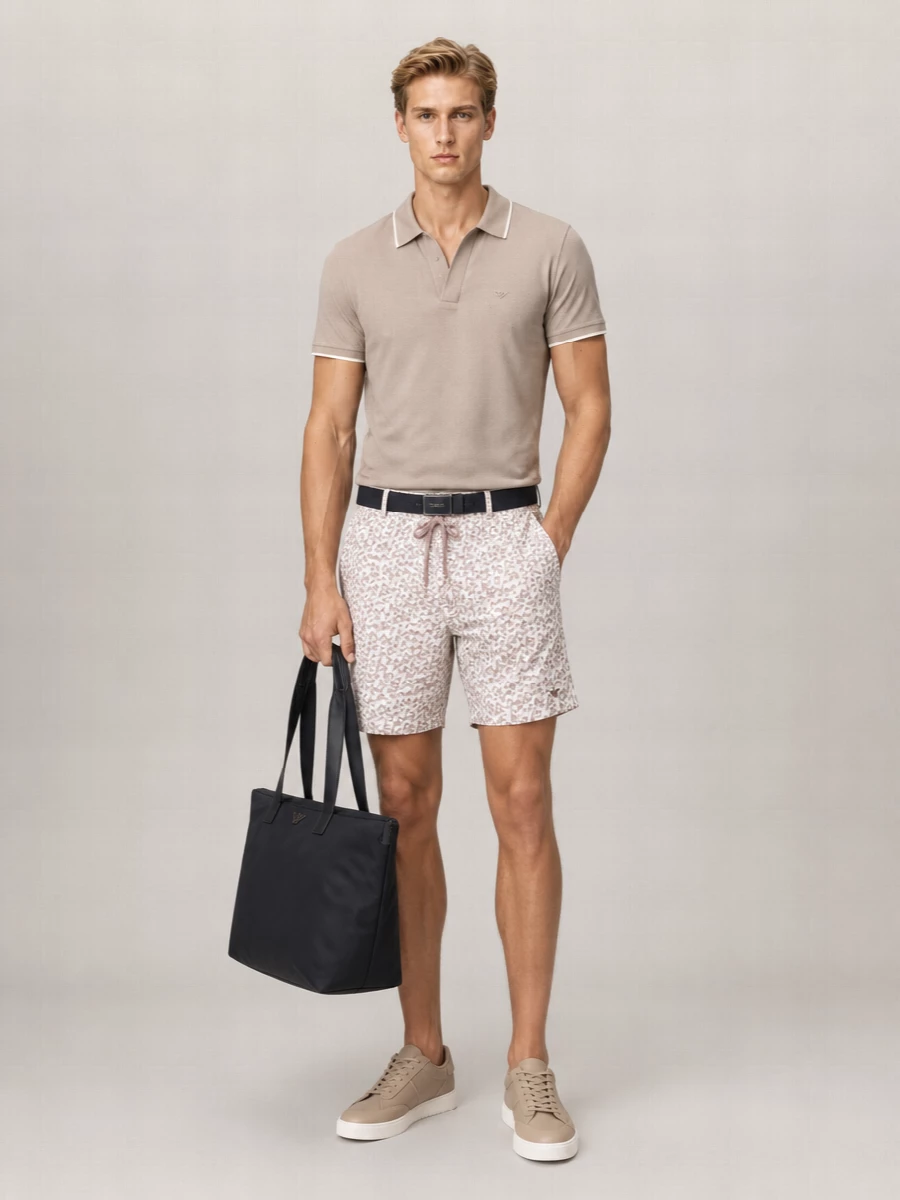 Emporio Armani Logo-Print Swim Shorts