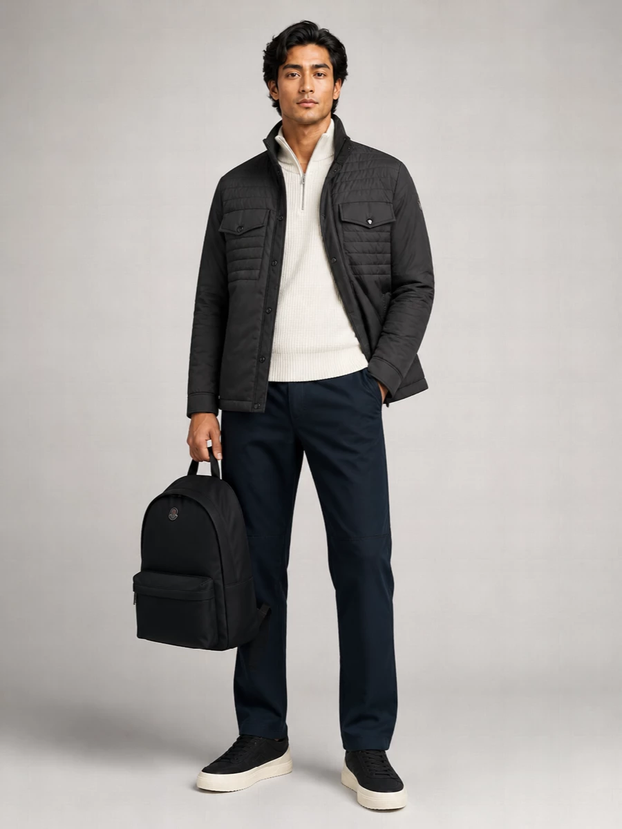 Moncler down regular-fit midi puffer coat