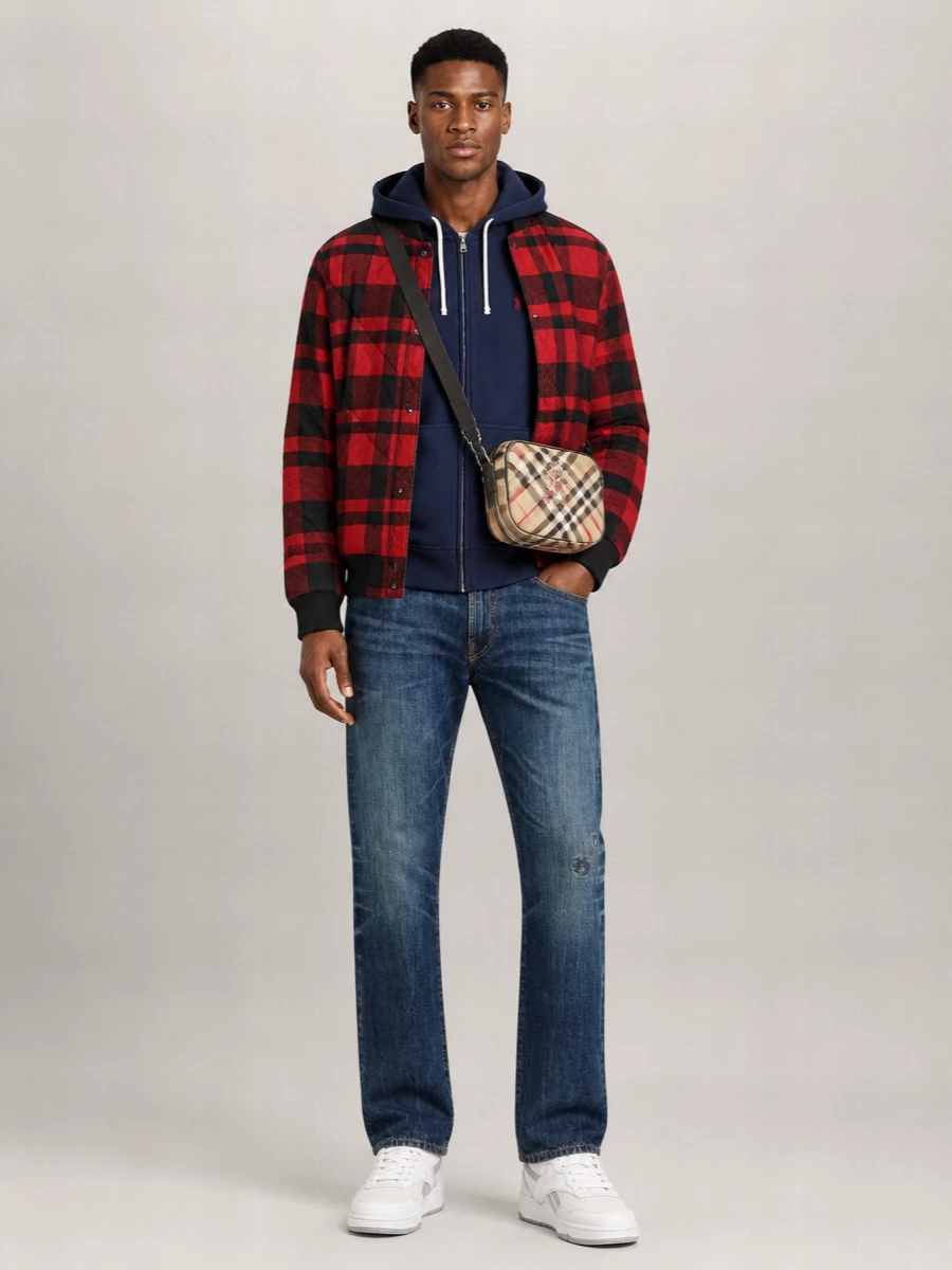 Polo Ralph Lauren Quilted Check Bomber Jacket