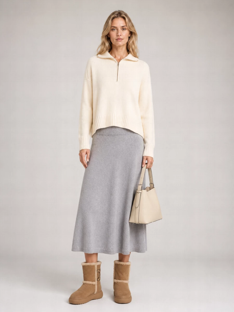 Max Mara Cashmere Oversized Half-Zip Sweater