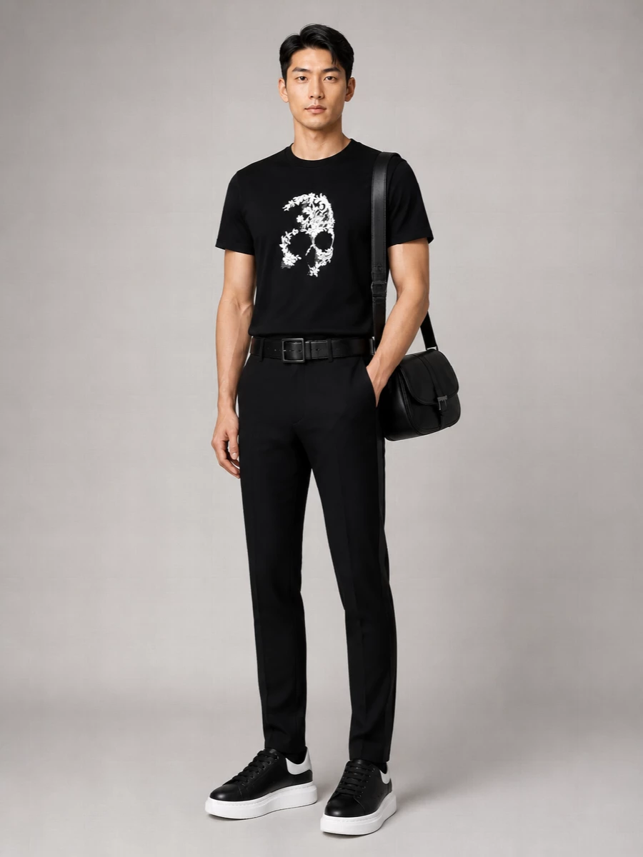 Alexander Mcqueen Cotton Skull Print T-Shirt