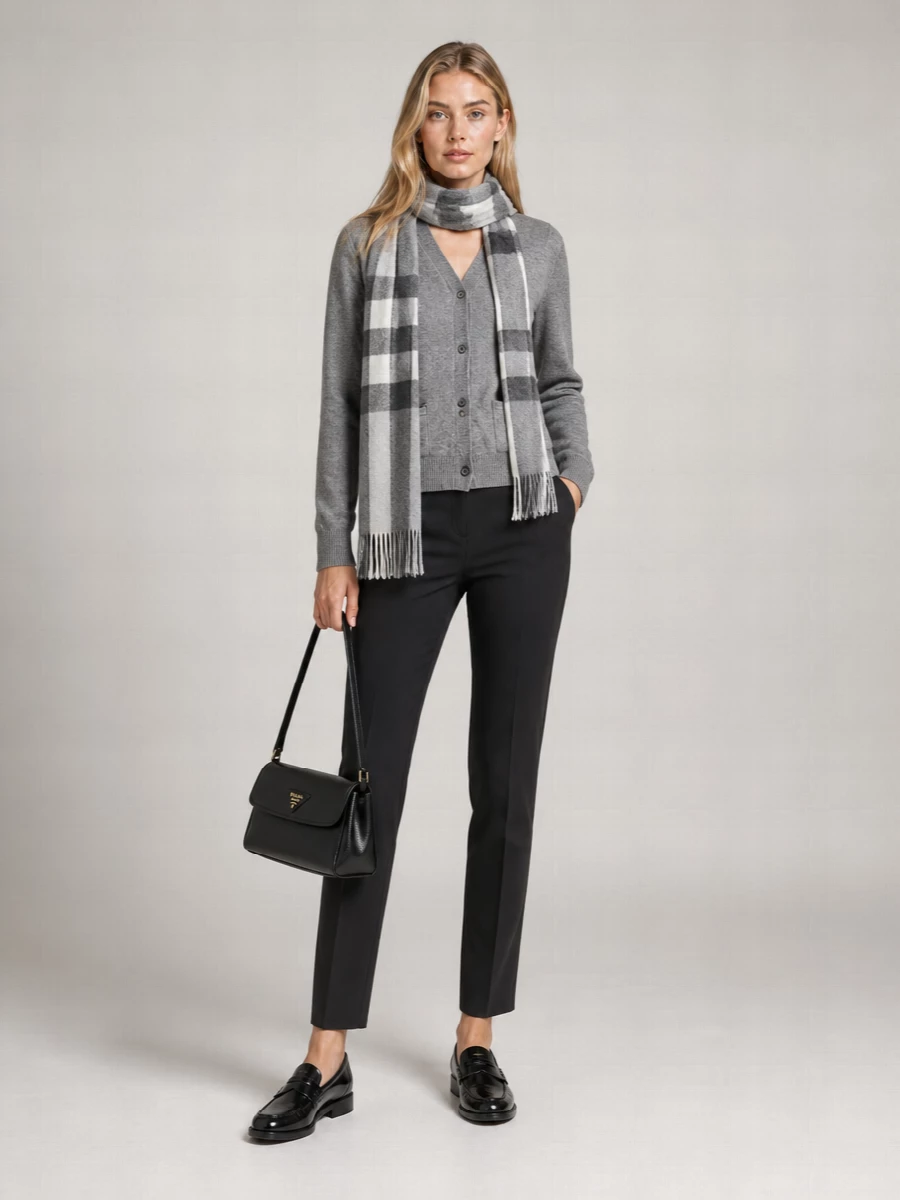 Prada Cashmere V-Neck Long-Sleeve Cardigan