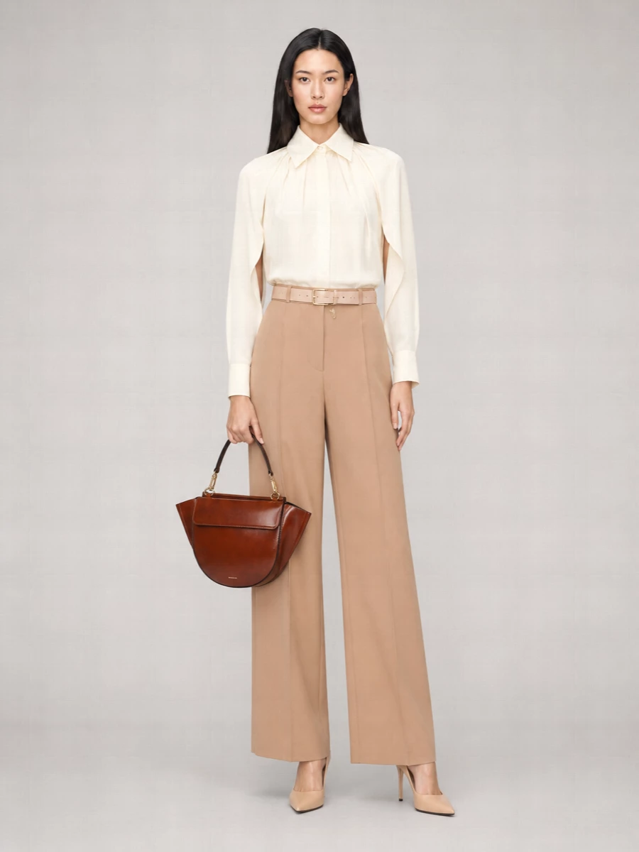 Max Mara Virgin Wool Ninfa Wide-Leg Trousers