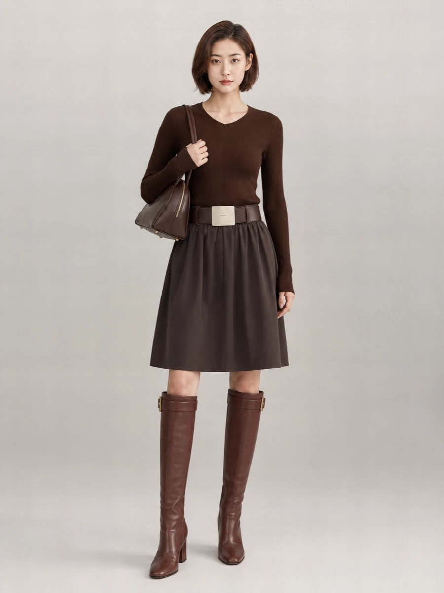 Miu Miu Cotton A-Line Skirt