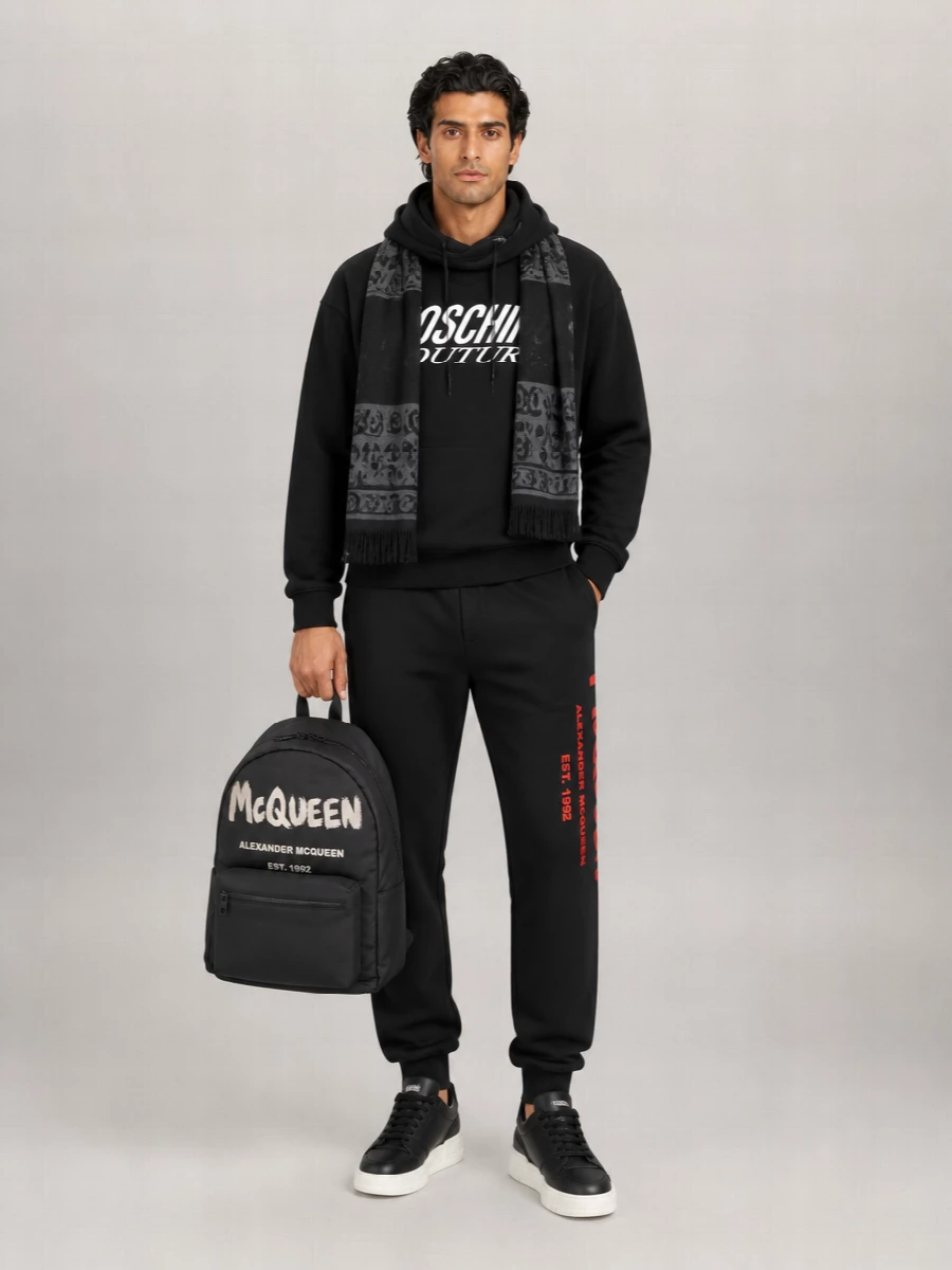Moschino Logo Print Hoodie