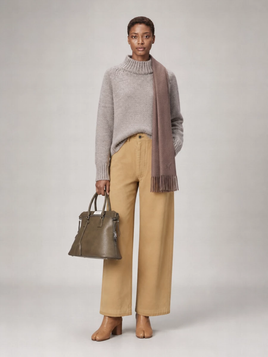 Maison Margiela Alpaca Wool Oversized High Neck Jumper