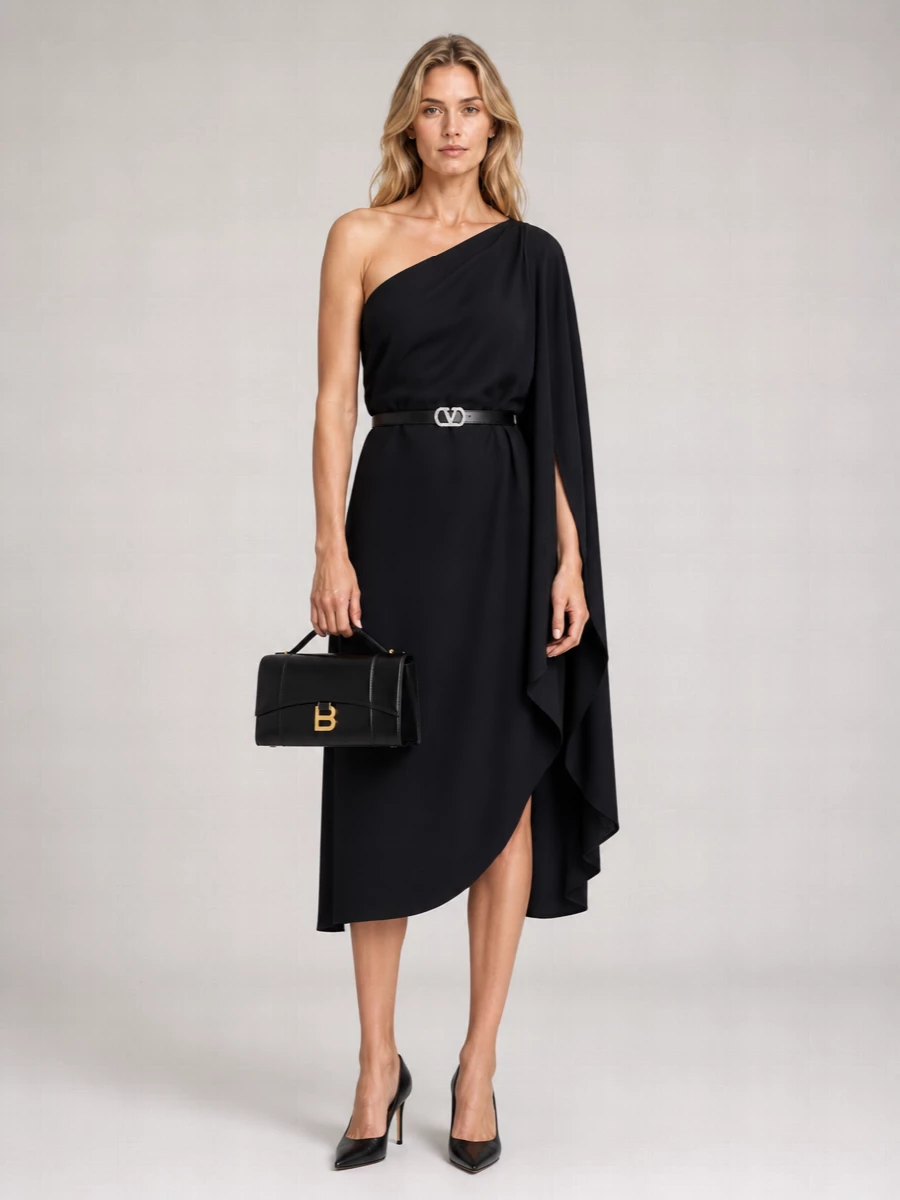 Balenciaga Silk Knee-Length Dress