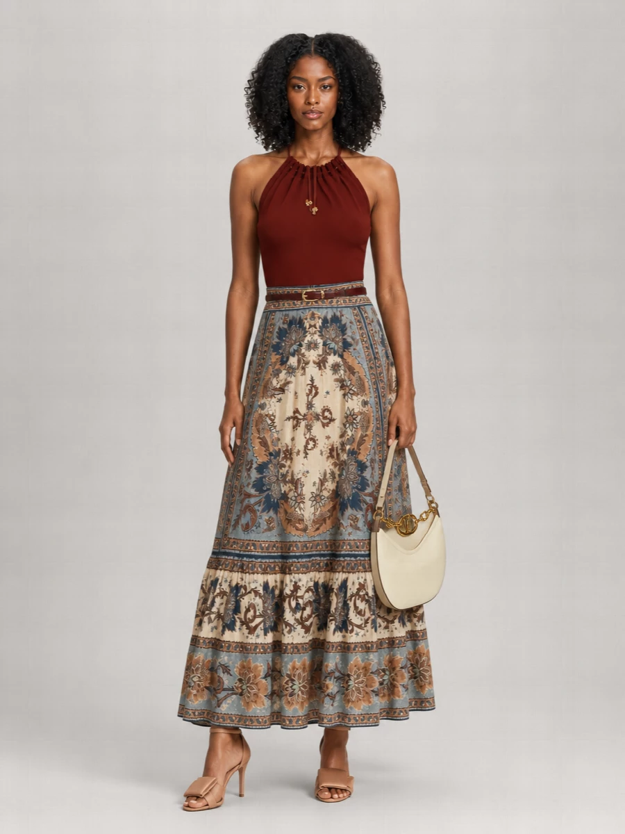 Zimmermann Halterneck Embellished Gathered Swimsuit