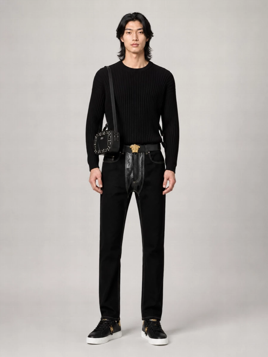 Versace Denim Straight-Leg Jeans