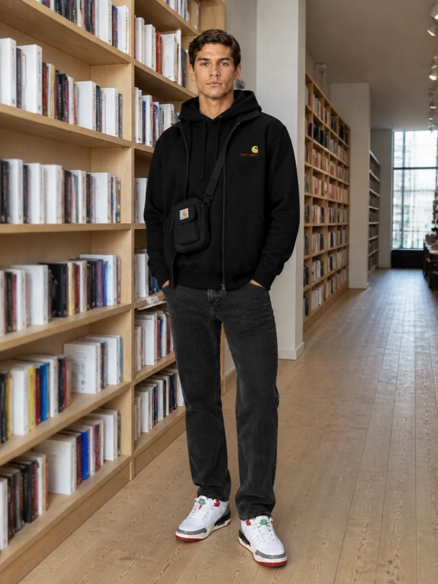 Carhartt wip black hoodie washed black jeans