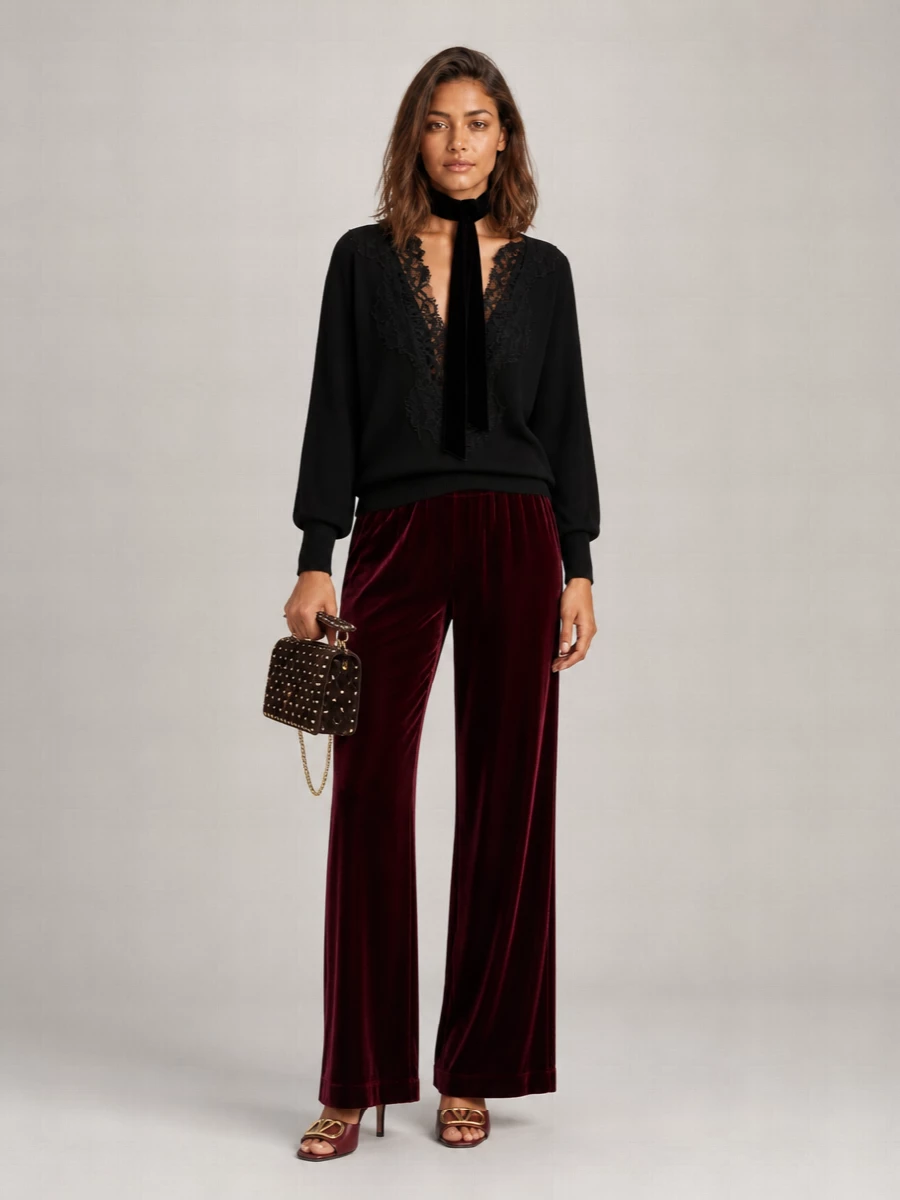 Valentino Garavani Velvet Lounge Trousers