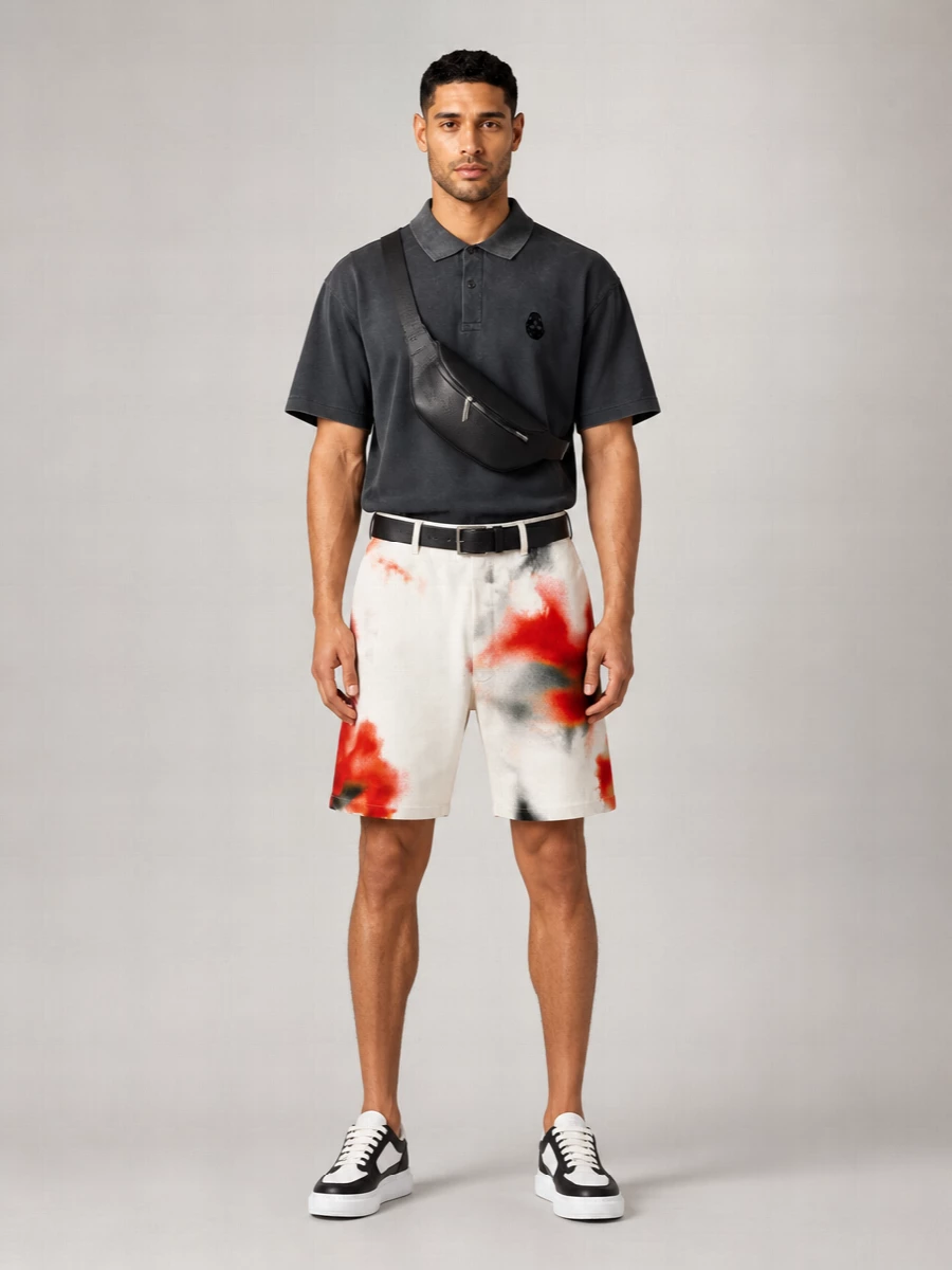 Alexander Mcqueen Cotton Tie-Dye Mid-Rise Knee-Length Tailored Shorts