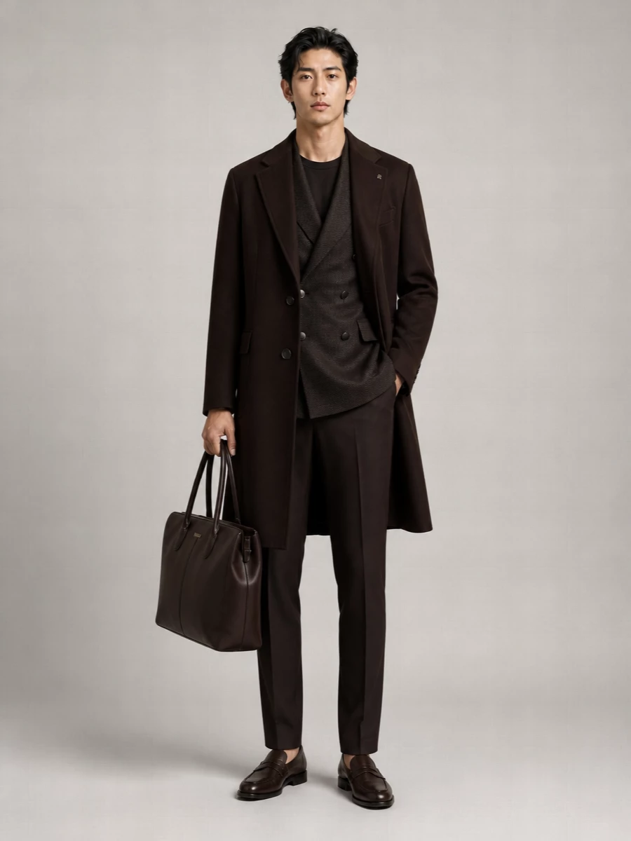 Tagliatore cashmere-blend single-breasted coat