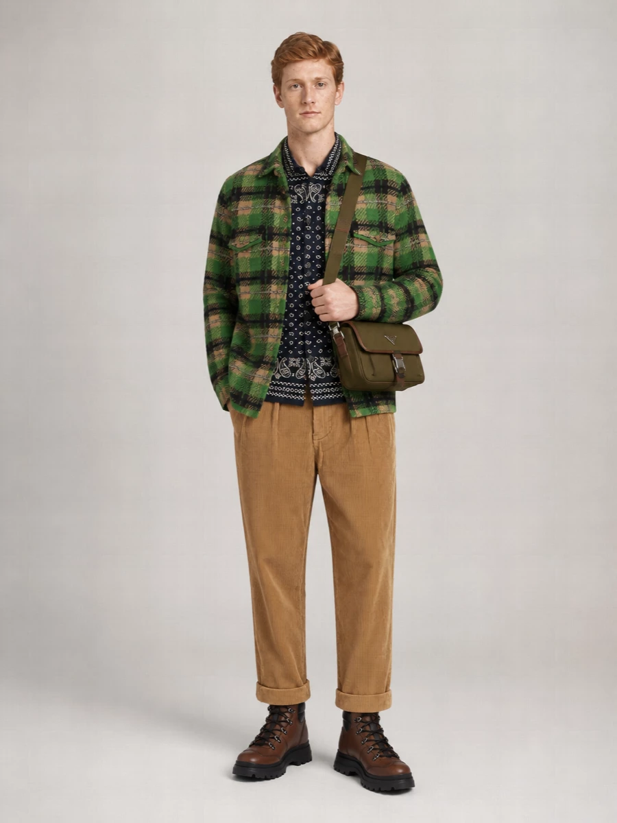 Guest In Residence Plaid Cashmere Shirt Jacket