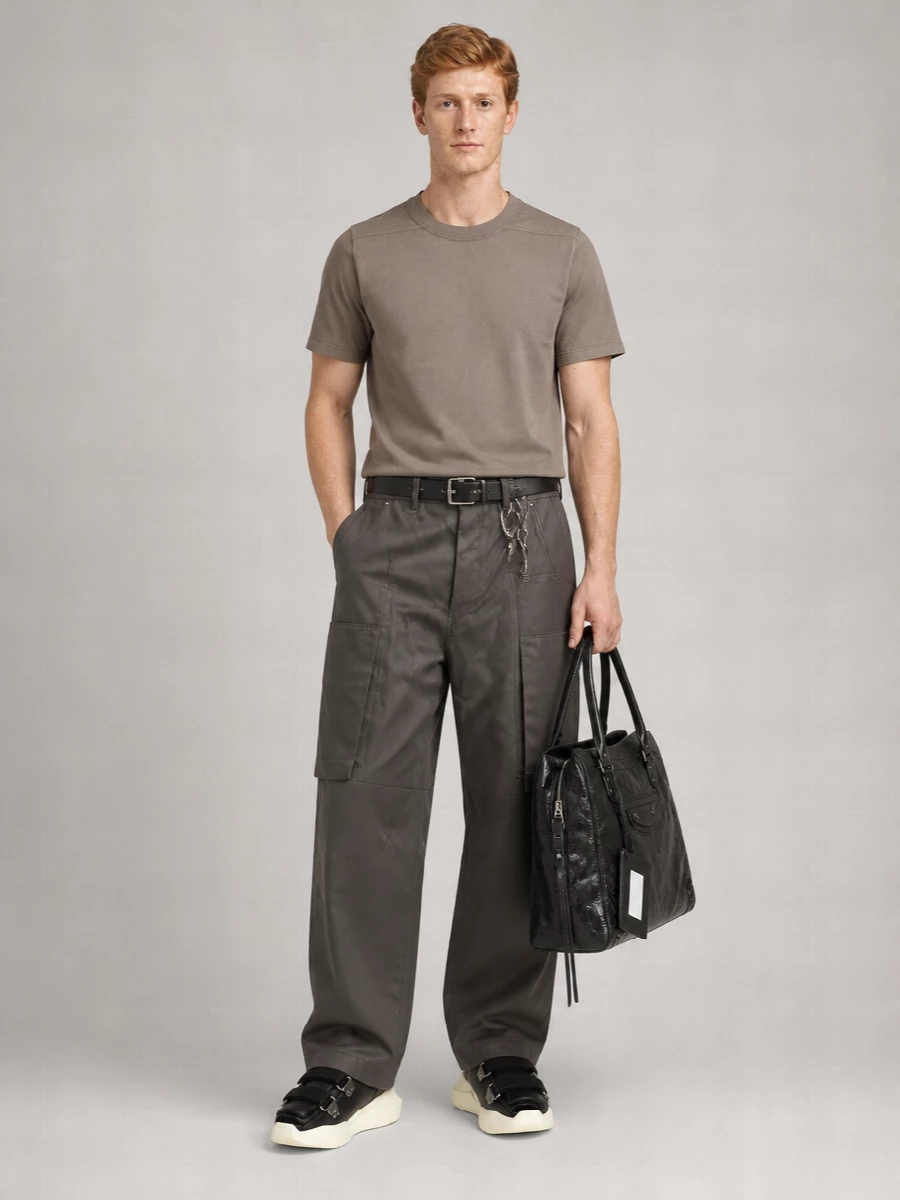 Rick Owens Cotton Blend Trousers
