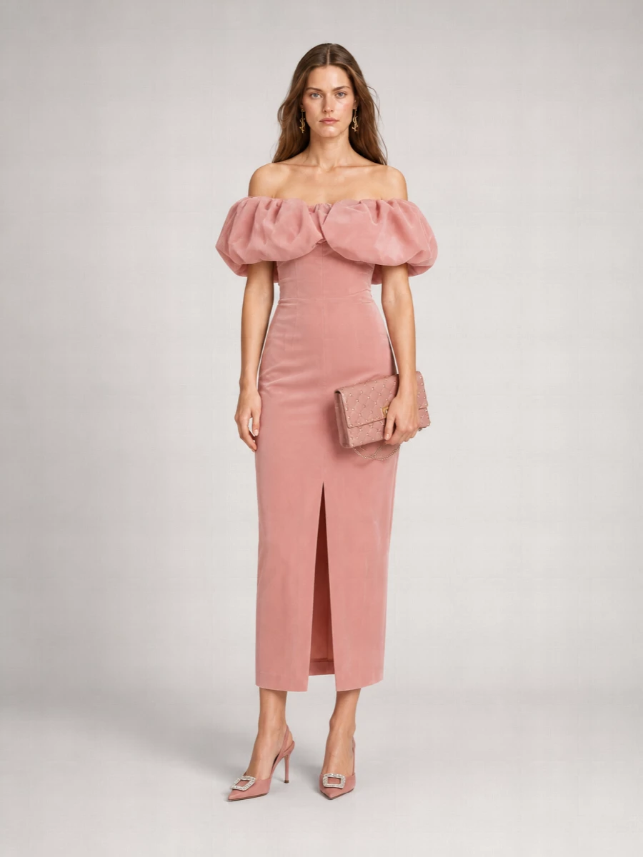 Magda Butrym Pink Midi Dress