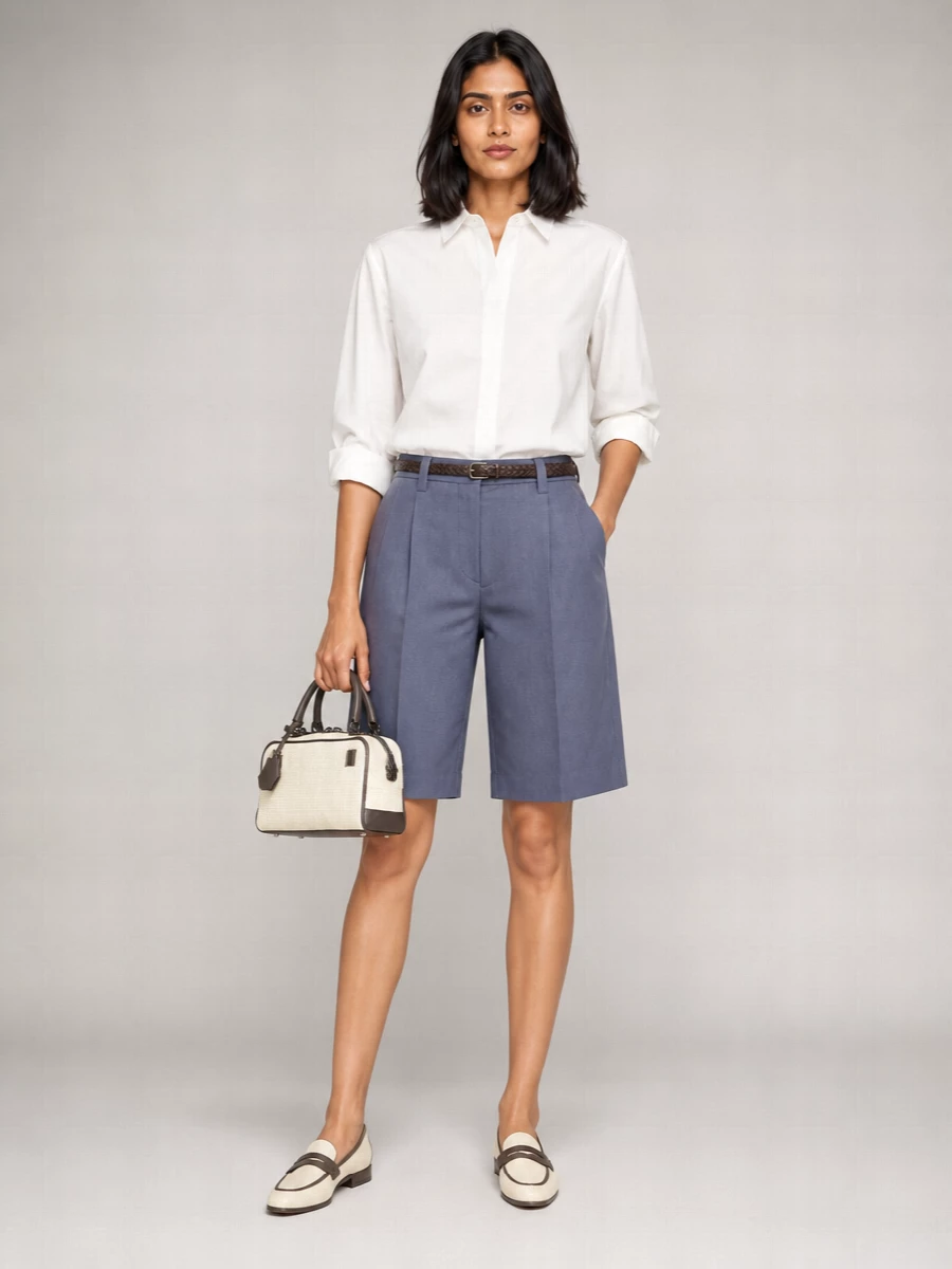 Brunello Cucinelli Wide-Leg Bermuda Shorts